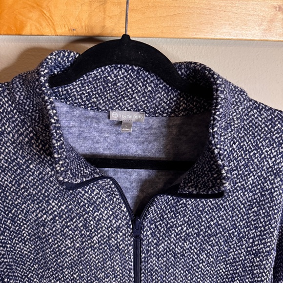 T by Talbots Blue Zip-Up Jacket - Picture 2 of 4